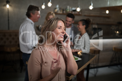 Woman talking on mobile phone