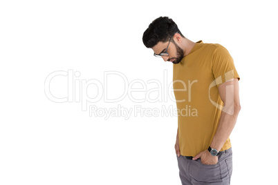 Handsome man posing against white background Handsome man posing against white background