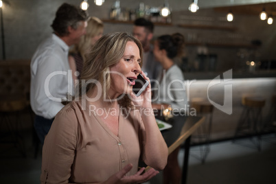 Woman talking on mobile phone