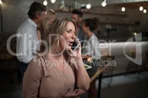 Woman talking on mobile phone