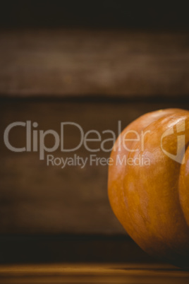 Cropped image of pumpkin on table during Halloween