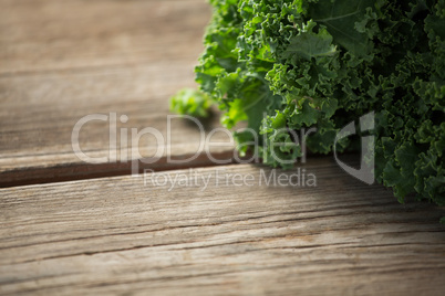 Close-up of kale on table