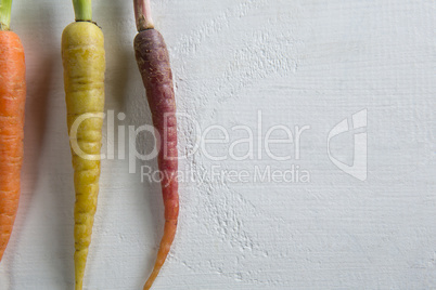 Overhead view of carrots