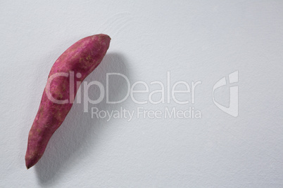 Sweet potato on a white background