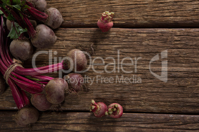 Bunch of fresh organic beetroots