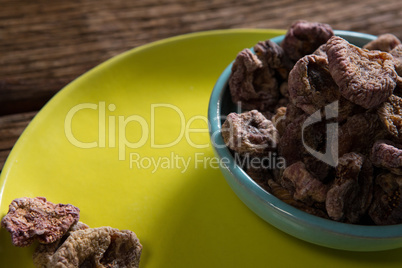 Dried figs in a bowl