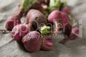 Close-up of red radishes