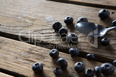 Blueberries on wooden table Blueberries on wooden table