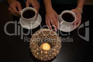 Couple having coffee