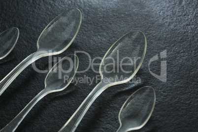 Various disposable spoons