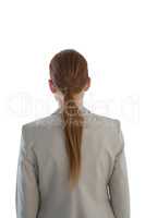 Rear view of businesswoman with redhead