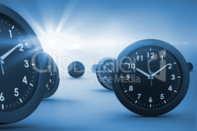 Digital image of clocks