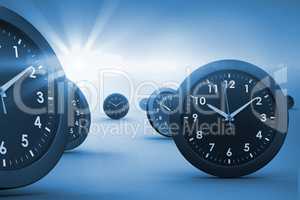 Digital image of clocks