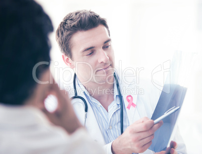 Composite image of breast cancer awareness ribbon