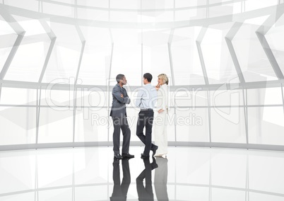 Group of business people with transition background