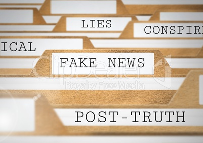 Fake news and associated words on files