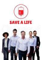 Business people and blood donation concept