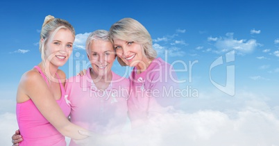 Breast cancer women with transition in sky