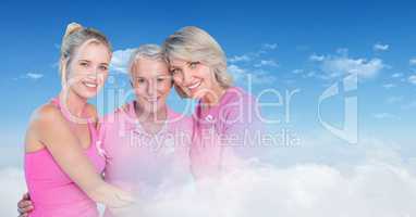Breast cancer women with transition in sky