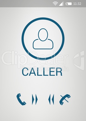 Incoming phone call interface