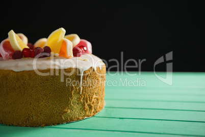 Fruits on dessert at table