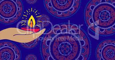 Shubh Diwali background, Facebook Post
