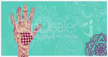 Henna on hand diwali, wide