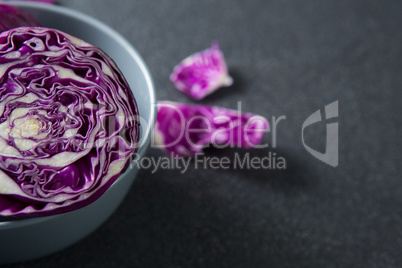 Red cabbage in bowl