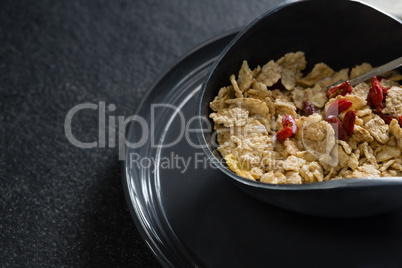 Breakfast cereals in bowl