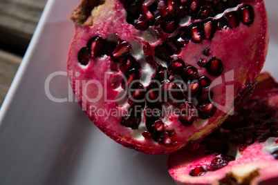 Pomegranate in a plate Pomegranate in a plate
