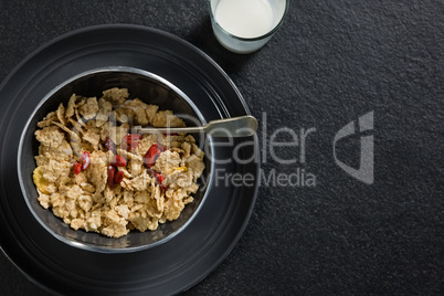 Breakfast cereals in bowl