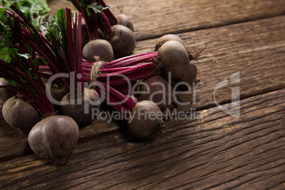 Bunch of fresh organic beetroots