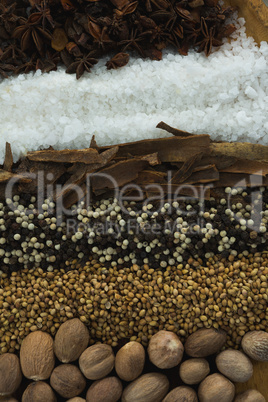 Various spices in plate