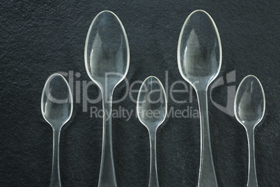 Various disposable spoons