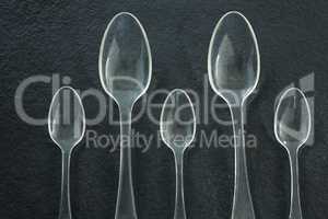 Various disposable spoons