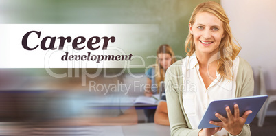 Composite image of career development word