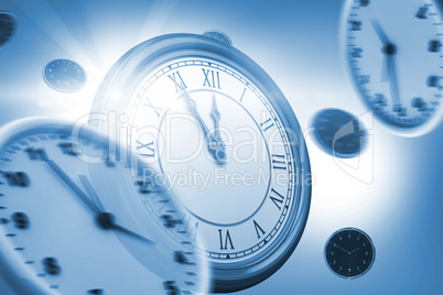 Graphic image of wall clocks