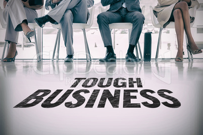Composite image of word touch business