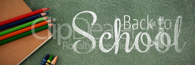 Composite image of digital image of back to school text Composite image of digital image of back to school text