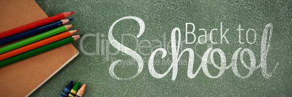 Composite image of digital image of back to school text