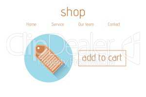 Online shopping with add to cart text interface