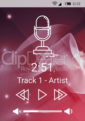 Music player application interface