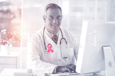 Composite image of breast cancer awareness ribbon Composite image of breast cancer awareness ribbon