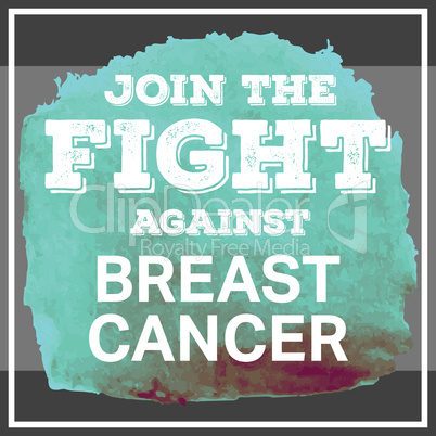 Composite image of breast cancer awareness message