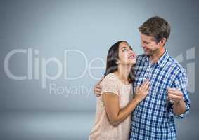 Couple Holding key in front of vignette