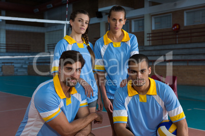 Portrait of confident volleyball players