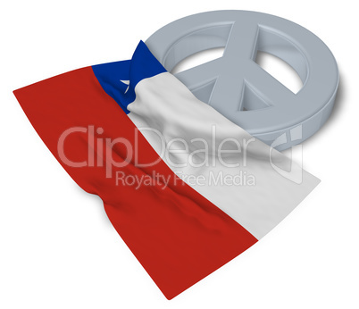 friedenssymbol und flagge von chile