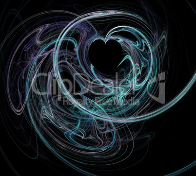 image of one Digital Fractal on Black Color image of one Digital Fractal on Black Color
