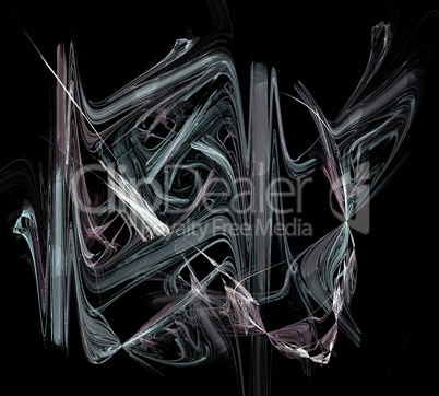 image of one Digital Fractal on Black Color