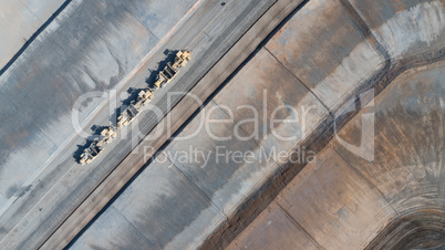 Aerial View Of Tractors On A Housing Development Construction Si